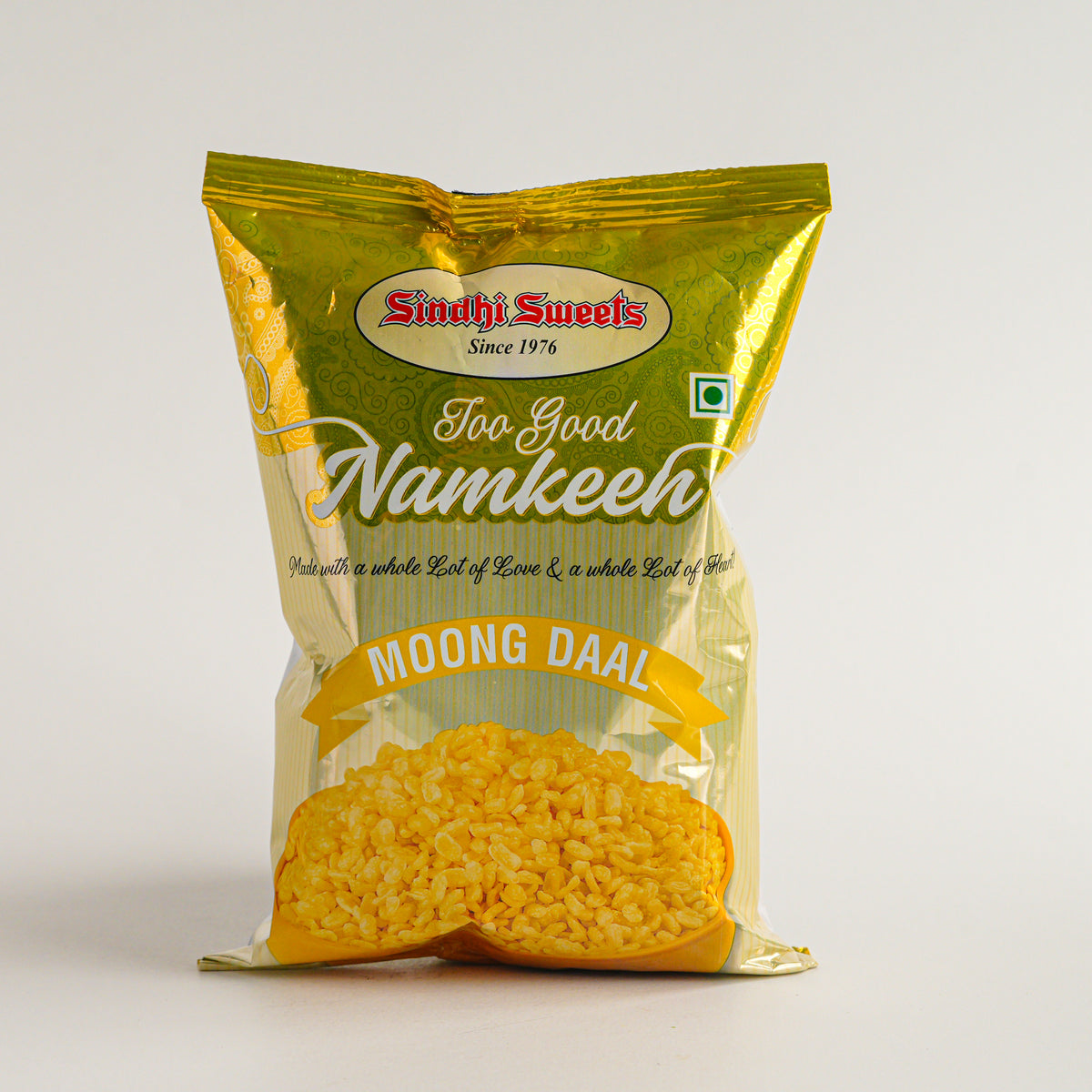Packaged snack with 'Sinha Sweets' branding on a white background